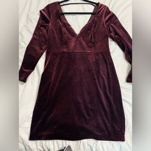 EXPRESS velvet low back dress